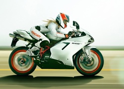 Dziewczyna, Motocykl, Ducati 848, Szosa