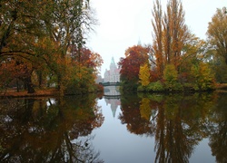 Park, Rzeka, Jesień