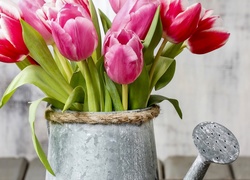 Kwiaty, Bukiet, Tulipany, Konefka