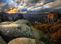 Meteora, Grecja, Klasztor, Światowego Dziedzictwa UNESCO, Góry