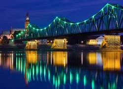 Most, Woda, Oświetlenie, Miasto