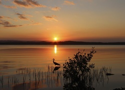 Jezioro, Zachód słońca