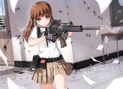 Dziewczyna, Broń, Anime