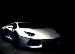 Lamborghini, Aventador, Biały