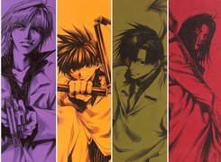 Saiyuki, ludzie, broń