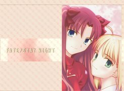 Fate Stay Night, napis, twarze, oczy