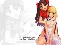 Fate Stay Night, uścisk, dziewczyny