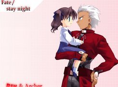 Fate Stay Night, facet, dziecko, Rin, archer