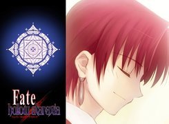 Fate Stay Night, napisy, twarz, logo, symbol