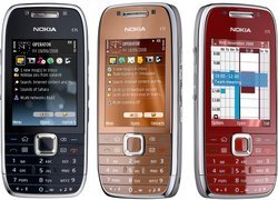 Nokia E75, Czarny, Brązowy, Wiśniowy