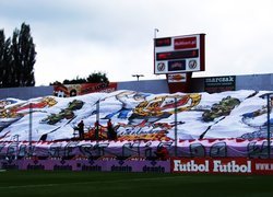 Stadion, murawa, duża, flaga