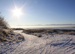 Sligo Strandhill, Szron, Promienie, Słońca