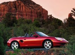 Bordowy , Porsche Boxster