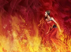 Kobieta, Płomienie, Ogień, Fantasy