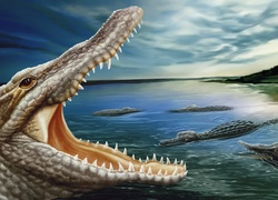 Woda, Krokodyle, Grafika 2D