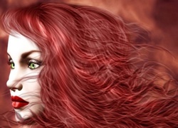 Kobieta, Czerwone, Włosy