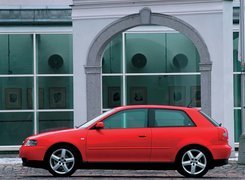 Czerwone, Audi A3, Lewy Profil