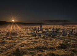 Anglia, Park Narodowy Dartmoor, Promienie słońca, Kamienie