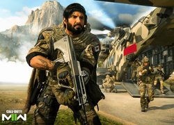 Call of Duty Modern Warfare 2, Żołnierze, Broń, Samolot, Desant, Plakat