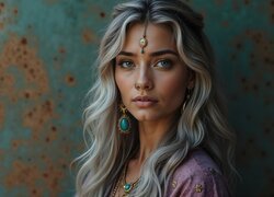 Kobieta, Blondynka, Biżuteria, Kolczyki