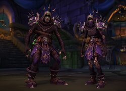 Dwie postacie z gry World of Warcraft Dragonflight