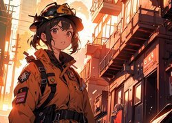 Dziewczyna strażak w anime
