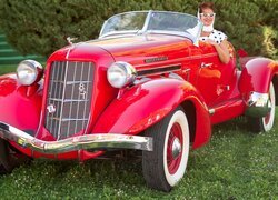 Auto, Retro, Czerwone