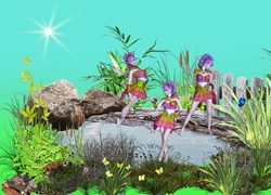 Elfy nad wodą w grafice 2D