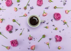Kawa, Filiżanka, Kwiatki