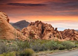 Park stanowy Valley of Fire, Dolina Ognia, Skały, Las Vegas, Stan Nevada, Stany Zjednoczone