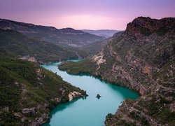 Rzeka, Góry, Wąwóz, Cortes del Pallas, Walencja, Hiszpania