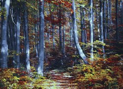 Graficzny jesienny las