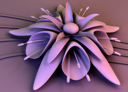 Graficzny wektorowy kwiat w 3D