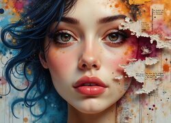 Twarz, Dziewczyna, Grafika