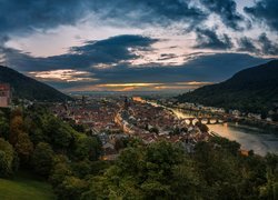 Heidelberg nad rzeką Neckar w Niemczech