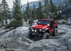 Jeep Wrangler Rubicon na skałach