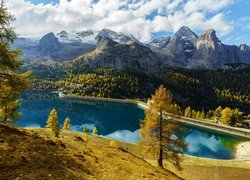 Jezioro Fedaia Lake we Włoszech