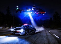Gra, Need for Speed Hot Pursuit Remastered, Samochód policyjny, Helikopter