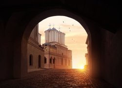 Łuk, Brama, Kościół, Katedra patriarchalna św Konstantyna i Heleny, Bukareszt, Rumunia