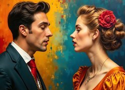 Kobieta, Mężczyzna, Profil, AI