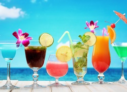 Kolorowe, Drinki, Owoce