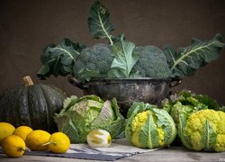 Warzywa, Kapusta, Kalafiory, Brokuły, Dynia, Cytryny