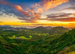Krajobraz Nuuanu Punchbowl na Hawajach