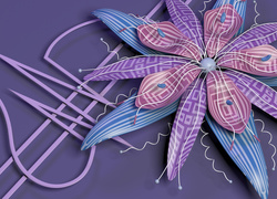 Kwiat w grafice wektorowej 3D
