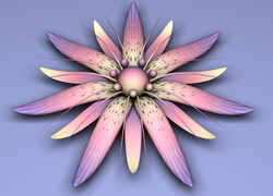Kwiat w wektorowej grafice 3D
