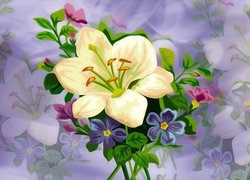 Kwiaty, Lilia, Grafika 2D
