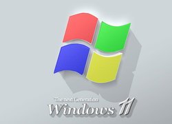 Logo Windows 11 na szarym tle