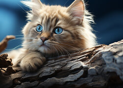 Mały, Kotek, Kot, Błękitne, Oczy