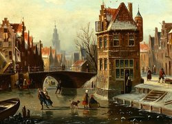 Miasto zimą w malarstwie Johannesa Spohlera