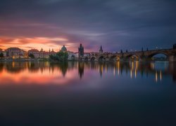 Czechy, Praga, Rzeka Wełtawa, Most Karola